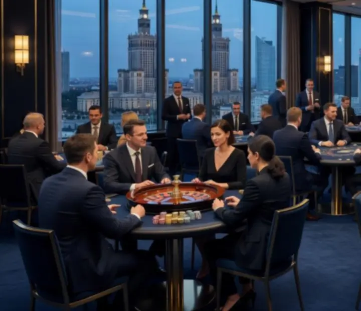 Elegancki event korporacyjny w stylu casino organizowany przez NAXSOL ENTERPRISES LTD